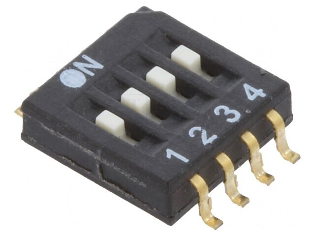 Comutator DIP-SWITCH 4 Secțiuni OFF-ON 0,025A 24VDC