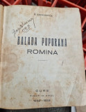 Balada poporana Romana, curs 1932-1933 - D. Caracostea