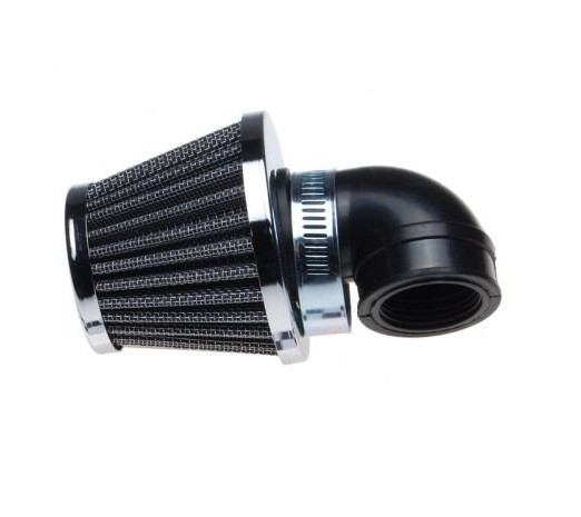 Filtru aer sport conic, d.38 mm, cot 90&#039;, cromat Cod Produs: MX_NEW AF02338