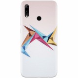 Husa silicon pentru Huawei P Smart 2019, Abstract Minimalistic Colors Triangles