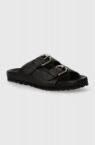 Pepe Jeans slapi de piele PLS80005 femei, culoarea negru, OBAN BLOCK