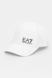 EA7 Emporio Armani șapcă de baseball din bumbac culoarea alb, cu imprimeu, AF11989.7X000005