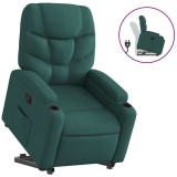 Cumpara ieftin Fotoliu rabatabil ridicare pe verticala, verde inchis, textil