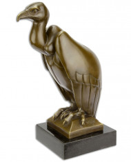 Vultur - statueta din bronz pe soclu din marmura BJ-56 foto