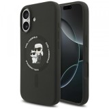 Husa MagSafe pentru Apple iPhone 17, Karl Lagerfeld, Ring Karl &amp; Choupette, Neagra