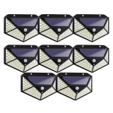 Set 8 Lampi Solare 100 LED, Senzor de Lumina si de Miscare, Buton de ON/OFF si de Setare a Intensitatii Luminii, Incarcare Solara, Indicator Protectie, Oem