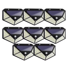 Set 8 Lampi Solare 100 LED, Senzor de Lumina si de Miscare, Buton de ON/OFF si de Setare a Intensitatii Luminii, Incarcare Solara, Indicator Protectie