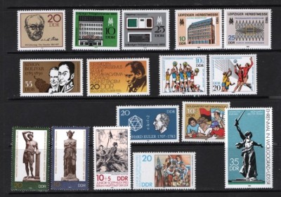 GERMANIA (DDR) 1983 &amp;ndash; SPORT. ARHITECTURA. STATUI. PERSONALITATI, SERII MNH, DR13 foto