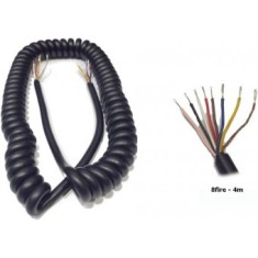 Cablu electric spiralat 8 fire, extensibil pana la 4m, PS8/7x0.75+1.0/4m