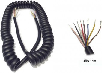 Cablu electric spiralat 8 fire, extensibil pana la 4m, PS8/7x0.75+1.0/4m foto