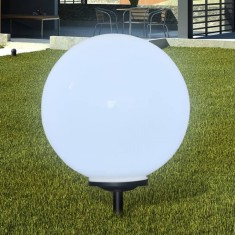 Lampa solara pentru gradina Sferica Lumina LED 50 cm cu Suport ascutit foto