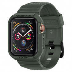 Husa Antisoc Premium Spigen Rugged Armor &amp;quot;PRO&amp;quot; pentru Apple Watch Seriile 6/5/4/SE (44mm), Protectie la Standarde Militare, Verde foto