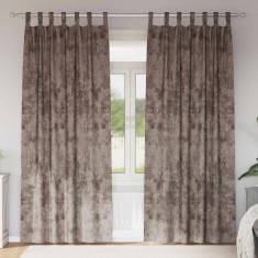 vidaXL Draperie cu perdele 2 pcs Cappuccino 225 x 140 cm Catifea 4107740