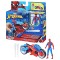 SPIDERMAN SET FIGURINA SI VEHICUL WEB BLAST CYCLE
