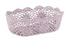 Cos Crosetat Mov Bizzotto 27x18x9 cm - Cutie Depozitare Bumbac