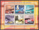 Sao Tome si Principe 2008 - Poduri faimoase din &icirc;ntreaga lume, Bloc, Cota 10 EURO, RARA, MNH