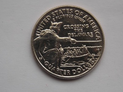 QUARTER DOLLAR 2021 USA-COMEMORATIV-CROSSING DELAWARE foto