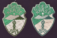 1912 Set 2 embleme brodate KKASE Cluburi Sportive studentesti de fotbal din Cluj foto