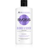 Syoss Blonde &amp; Silver Balsam pentru părul blong și gri 440 ml