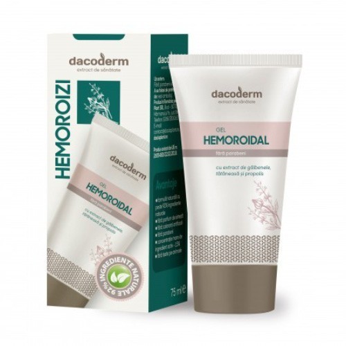 Gel Hemoroidal, 75ml, Dacoderm Gel Hemoroidal, 75ml, Dacoderm