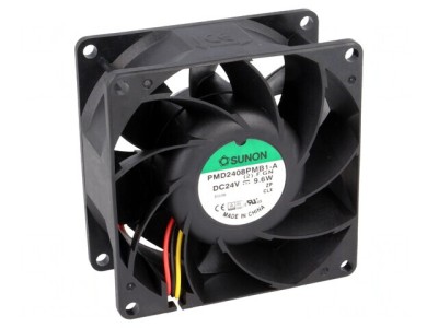 Ventilator axial DC 24V 80x80x38mm 143m3/h 55dBA foto