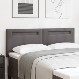 VidaXL Tăblie design simplu gri 140 cm din piele ecologică
