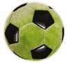 Covor Rotund Camera Copii Model Minge Fotbal 11198-130, Marime 67 x 67 cm, Verde, Inaltime Fir 9 mm, Antialergic, Polipropilena, Gradinita, Cresa, Loc, KOLIBRI