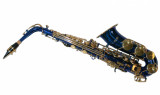 Cumpara ieftin Saxofon Alto Karl Glaser Albastru + clape Auriu curbat BlueGold Saxophone Neuenkirchen-Germany