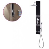 Cumpara ieftin Unitate panou de dus, sticla, 18 x 42,1 x 120 cm, negru