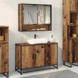 vidaXL Dulap pentru Chiuveta de Baie cu ușă Lemn vechi 90 x 33 x 60 cm