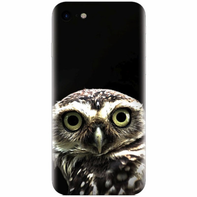 Husa silicon pentru Apple Iphone 7, Owl In The Dark foto