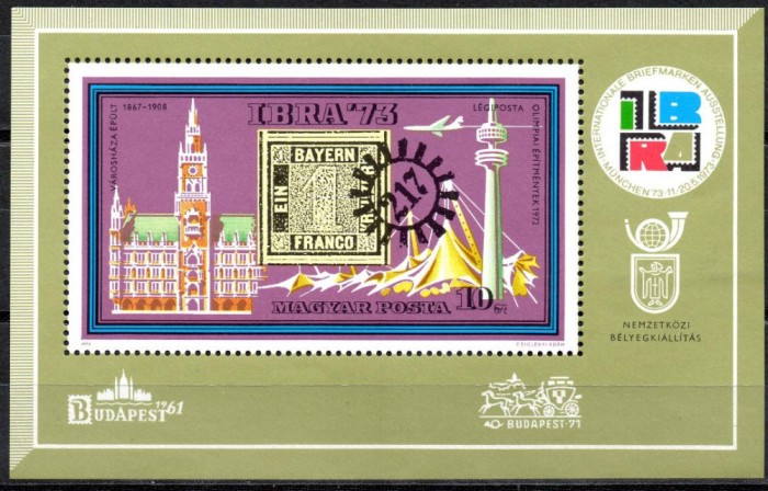 UNGARIA 1973, Expo. IBRA&#039;73, MNH, serie neuzata