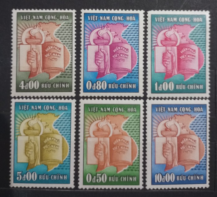Vietnam 1957 hărți, aniversarea independenței adunării naționale neștampilata