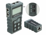 Tester cablu RJ45 / PoE / DC cu LCD, Delock 63110