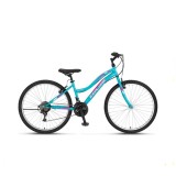 Bicicleta MTB UMIT Explorer Lady, culoare turcoaz, roata 26&quot;, cadru din otel Cod:52634000001