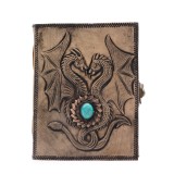 Agenda Jurnal vintage din piele - Dragon