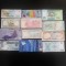 LOT SET de 10 bancnote straine UNC (necirculate) diferite plus două rom&acirc;nești