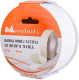 Banda Dublu Adeziva cu Insertie Textila / B[mm]: 48; L[m]: 25