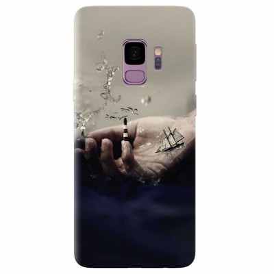 Husa silicon pentru Samsung S9, 3D Hand Ocean Render foto