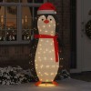 VidaXL Figură de pinguin de zăpadă Alb cald 78 x 88 x 180 cm țesătură 42018966