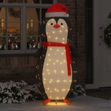 vidaXL Figură de pinguin de zăpadă Alb cald 78 x 88 x 180 cm țesătură 42018966