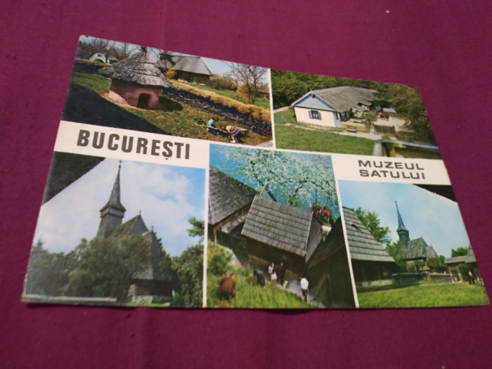 CARTE POSTALA --BUCURESTI- MUZEUL SATULUI CIRCULATA