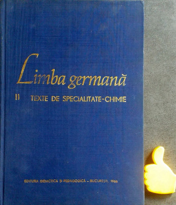 Limba germana, vol. 2 Texte de specialitate chimie Emilia Savin foto