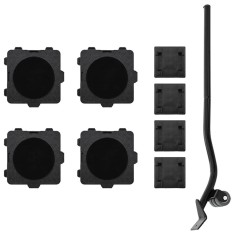 vidaXL Role pentru mobilă, 4 buc., cu dispozitiv de ridicare, negre, 13,5x13,5x4,2 cm, 300 kg