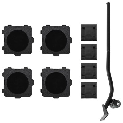 vidaXL Role pentru mobilă, 4 buc., cu dispozitiv de ridicare, negre, 13,5x13,5x4,2 cm, 300 kg foto