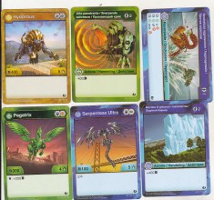 bnk jc Bakugan - set 6 carduri diferite , nemagnetice