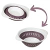 Strecurătoare Pliabilă Plastic, Alb Mov, 24x10cm, cu maner, Oem
