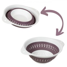 Strecurătoare Pliabilă Plastic, Alb Mov, 24x10cm