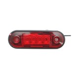 Lampa gabarit laterala ovala LED rosie 12-24V, 85x28x11 mm, Breckner