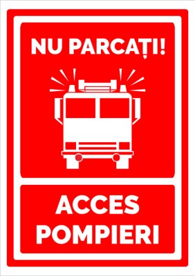 Indicator nu parcati acces pompieri foto